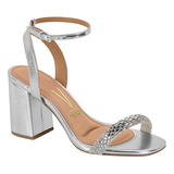 Sandália Feminina Vizzano Tiras Strass Brilho - 6409.211