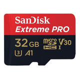 Sandisk Extreme Pro Micro Sdhc C10 U3 100mb/s 32gb