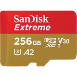 Sandisk Tf Extreme 190mb/s 256gb (verm/dourado)