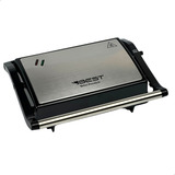 Sanduicheira Preta Inox Mini Grill Chapa Antiaderente Best
