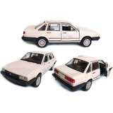 Santana Quadado 1989 Miniatura Carrinho Ferro 1:36 - Branco