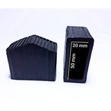 Sapata Pé 20 X 50 Mm Borracha Escada De Ferro Tubular 4 Par