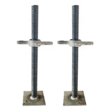 Sapata Regulável Para Andaime 2 Peças C/ 45 Cm De Altura Aço
