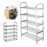 Sapateira 5 Prateleiras Em Inox Estante Vertical Grande Luxo