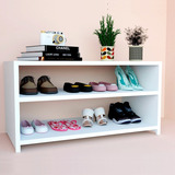 Sapateira Branco 75x25cm Nicho Organizador Sapato Tênis Mdf