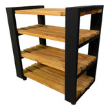 Sapateira Em Madeira Modelo Industrial 4 Andares Rustica