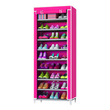 Sapateira Estocasa  Xhscb02 Organizadora 9 Prateleiras Multiuso Sapatos Rosa