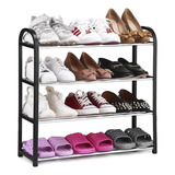 Sapateira Organizador De Sapatos 4 Prateleiras Até 12 Pares