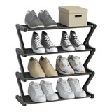 Sapateira Organizador Prateleira Até 8 Pares Desmontavel Cor Preto