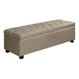 Sapateira Recamier Baú Sara 155cm Cama Queen Captone Veludo