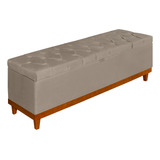 Sapateira Recamier Báu Sara Queen Base Madeira 155cm Veludo