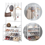 Sapateira Vertical Organizadora Multiuso Pares Prateleira Cor Branco