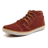 Sapatênis Casual Masculino Cano Médio Camurça Kit C/ 2 Pares