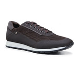 Sapatenis Tênis Casual Couro Jogger Jogging Masculino