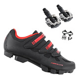 Sapatilha Mtb Absolute Nero Ii Pto + Pedal Shimano M520 Pro