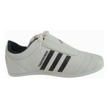 Sapatilha Tenis Taekwondo Branco / Preto 3° Linha Adivas