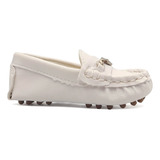 Sapatinho Bebe Infantil Menino Batizado Mocassim Branco