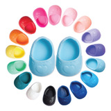 Sapatinho De Boneca Coração - Baby Alive Azul Marin Sola5cm