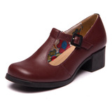 Sapato Boneca Feminino - Jaboticaba / Preto 4919