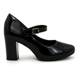 Sapato Boneca Fivela 130 Salto Grosso Piccadilly Feminino
