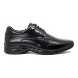 Sapato Casual Jota Pe 3d Vision Em Couro Pelica Preto 71454