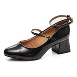 Sapato Feminino Boneca Salto Bloco Social Vizzano Moda