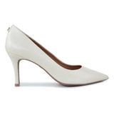 Sapato Feminino Jorge Bischoff Scarpin Couro Off White J1490