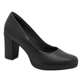 Sapato Feminino Piccadilly 130185-334 Salto Fachetado