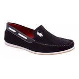 Sapato Mocassim Masculino Dockside Camurça Preto