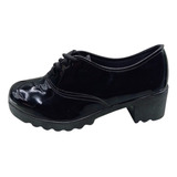 Sapato Oxford Feminino - Salto Tratorado