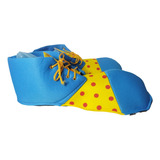 Sapato Palhaço Espuma Infantil Fantasia Carnaval Festa Azul