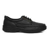 Sapato Sapatenis Antistress Macio Masculino Ortopédico Couro