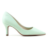 Sapato Scarpin Bebecê Salto Fino Verde T7016-147