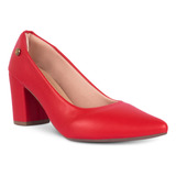 Sapato Scarpin Feminino Salto Alto Bloco