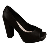 Sapato Scarpin Peep Toe Feminino Bebece Salto Alto Grosso