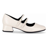 Sapato Scarpin Piccadilly Boneca Salto Médio Bloco 160081