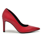 Sapato Scarpin Via Marte Salto Alto 045-001-01 Vermelho