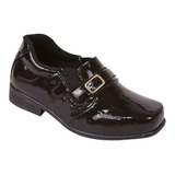 Sapato Social Infantil Menino Verniz Com Cinto Preto 28 / 32