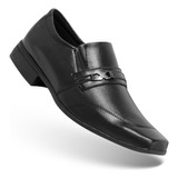 Sapato Social Moderno Preto Sport Fino Elegante Confortavel