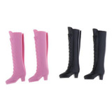 Sapatos De Boneca De Couro Pu 4 Pcs
