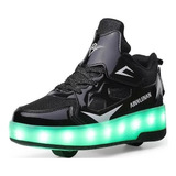 Sapatos Infantis Com Luzes Led, Patins