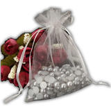 Saquinho Organza Kit 50 Un Saco Branco 12x17 Lembrancinha