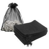 Saquinho Organza Preto 22x40 - 100 Un