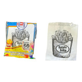 Saquinho Papel Branco Batata Frita Pequeno 8x10cm- 1000un