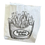 Saquinho Papel Branco Batata Frita Pequeno 8x10cm- 500un