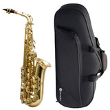 Sax Alto Harmonics Laqueado Eb (mi Bemol) + Case Extra Luxo 