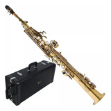 Sax Soprano Eagle Sib Sp-502 Vg Envelhecido Com Estojo