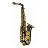 Saxofone Alto Mib Preto Com Douradas (novo) Garantia+nfe