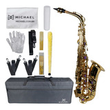 Saxofone Sax Alto Eb Mi Bemol Michael Laqueado C/ Case