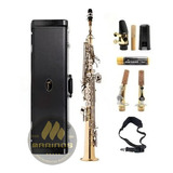 Saxofone Soprano Reto Eagle Sib Sp502 Ln Laqueado Niqueladas